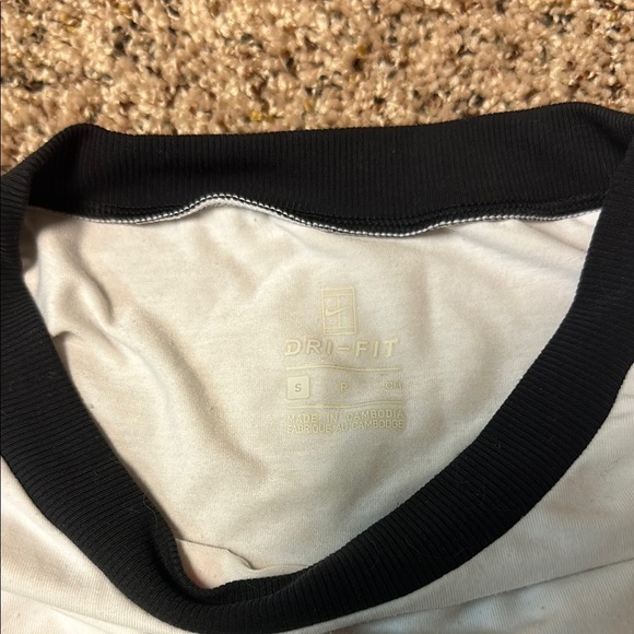 Nike Dri-FIT Tennis Graphic Tank Top Sleeveless Athletic White Small - Picture 2 of 5